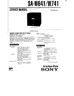 Предварительный просмотр 1 страницы Sony SA-W641 Service Manual