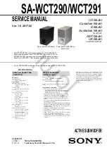 Preview for 1 page of Sony SA-WCT290 Service Manual