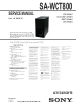 Preview for 1 page of Sony SA-WCT800 Service Manual