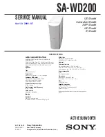 Sony SA-WD200 Service Manual preview