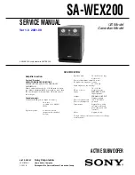 Preview for 1 page of Sony SA-WEX200 Service Manual