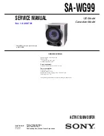 Предварительный просмотр 1 страницы Sony SA-WG99 Service Manual