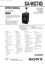 Preview for 1 page of Sony SA-WGT4D Service Manual