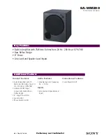 Preview for 1 page of Sony SA-WM200 Specifications