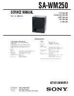 Preview for 1 page of Sony SA WM250 - Subwoofer - 100 Watt Service Manual