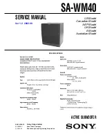 Preview for 1 page of Sony SA-WM40 Service Manual