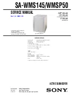 Preview for 1 page of Sony SA-WMS145 Service Manual