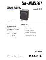 Preview for 1 page of Sony SA-WMS367 Service Manual