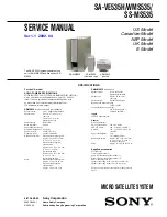 Sony SA-WMS535 Service Manual предпросмотр