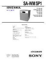 Preview for 1 page of Sony SA-WMSP1 Service Manual