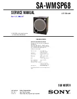 Preview for 1 page of Sony SA-WMSP68 Service Manual