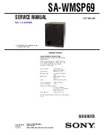 Preview for 1 page of Sony SA-WMSP69 Service Manual