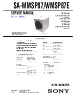 Preview for 1 page of Sony SA-WMSP87 Service Manual