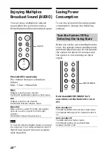 Предварительный просмотр 24 страницы Sony SA-WMT300 Operating Instructions Manual