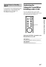 Предварительный просмотр 25 страницы Sony SA-WMT300 Operating Instructions Manual