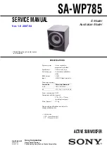 Sony SA-WP785 Service Manual preview