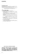 Предварительный просмотр 2 страницы Sony SA-WP785 Service Manual