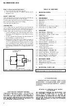 Предварительный просмотр 2 страницы Sony SA-WSIS10 Service Manual