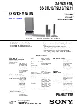 Sony SA-WSLF10 Service Manual preview