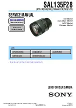 Sony SAL-135F28 - 135mm f/2.8 STF Telephoto Lens Service Manual preview