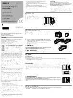 Sony SAL-500F80 Operating Instructions preview