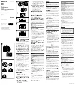 Sony SAL18552 Instruction & Operation Manual preview