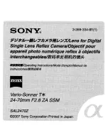 Sony SAL2470Z Operating Instructions Manual preview