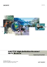 Sony SAT-HD200 - Directv High Definition Satellite Receiver Operating Instructions Manual предпросмотр