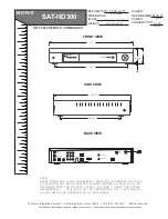 Sony SAT-HD300 - High Definition Satellite Receiver Specifications preview