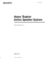 Preview for 1 page of Sony SAVA-27 Operating Instructions Manual
