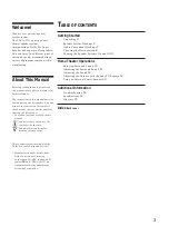 Preview for 3 page of Sony SAVA-27 Operating Instructions Manual