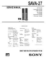 Предварительный просмотр 1 страницы Sony SAVA-27 Service Manual