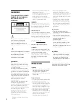 Preview for 2 page of Sony SAVA-57 Operating Instructions Manual