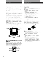 Preview for 4 page of Sony SAVA-57 Operating Instructions Manual