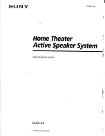 Preview for 1 page of Sony SAVA-59 Operating Instructions Manual