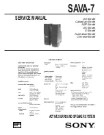 Предварительный просмотр 1 страницы Sony SAVA-7 Service Manual