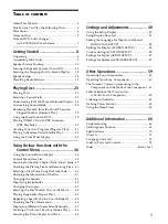 Preview for 3 page of Sony SAVA-D900 Operating Instructions Manual