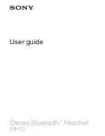Sony SBH20 User Manual preview