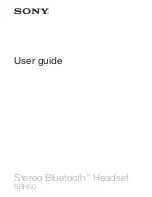Sony SBH50 User Manual preview