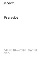 Sony SBH54 User Manual preview