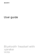 Sony SBH56 User Manual preview