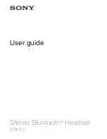 Sony SBH70 User Manual preview