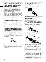 Предварительный просмотр 6 страницы Sony SCD-1 - Super Audio Cd Player Operating Instructions Manual