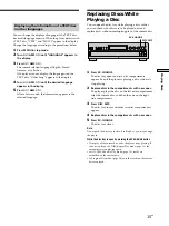 Предварительный просмотр 15 страницы Sony SCD-C222ES - Es Series 5 Disc Operating Instructions Manual