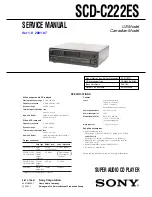 Sony SCD-C222ES - Es Series 5 Disc Service Manual preview