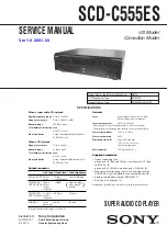 Sony SCD-C555ES - Super Audio Cd Service Manual preview