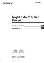 Preview for 1 page of Sony SCD SCD-C2000ES Operating Instructions Manual