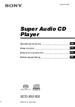 Sony SCD-X501ES Operating Instructions Manual предпросмотр