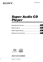 Sony SCD-XA1200ES Operating Instructions Manual preview