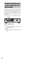 Предварительный просмотр 18 страницы Sony SCD-XA5400ES - Es Super Audio Cd Player Operating Instructions Manual